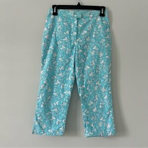 Vintage Lilly Pulitzer Ol Salty Crop Pelican Straight Leg Pants 12
